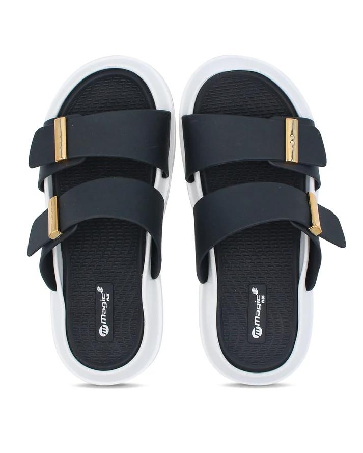 DOCTOR SOLE Magic+ Women's Double Strap Comfort Slides – Lightweight Cushioned Slip-On Sandals for Everyday Wear