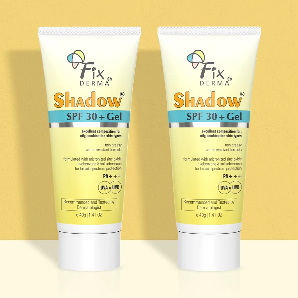 Shadow SPF 30+ Gel - 40g Pack of 2  Lightweight Gel Sunscreen for Oily & Acne-Prone Skin
