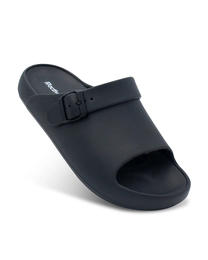 Men's Adjustable Comfort Slides with Buckle Strap for Everyday Wear
