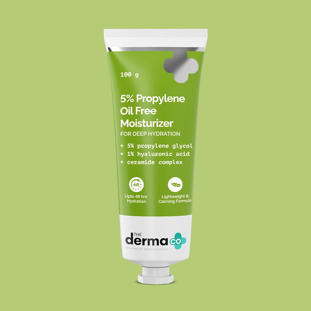 The Derma Co. 5% Propylene Oil-Free Moisturizer with Propylene Glycol & Hyaluronic Acid, 100gm (8904417311297)
