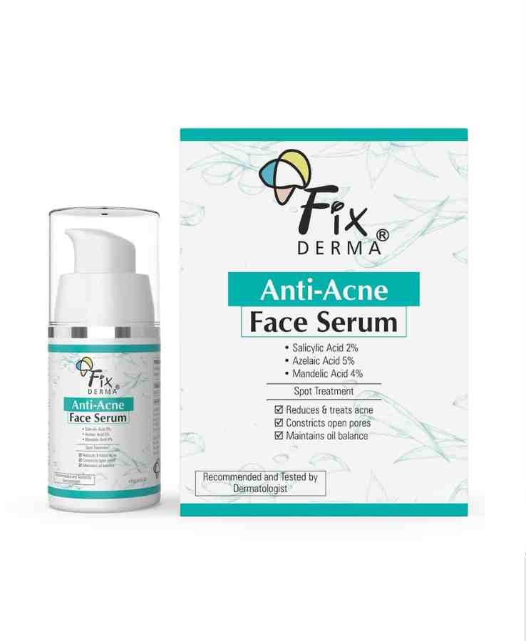Fix Derma 2% Salicylic Acid Serum for Anti Acne & Spot Treatment with 5% Azelaic Acid & 4% Mandelic Acid, 30gm