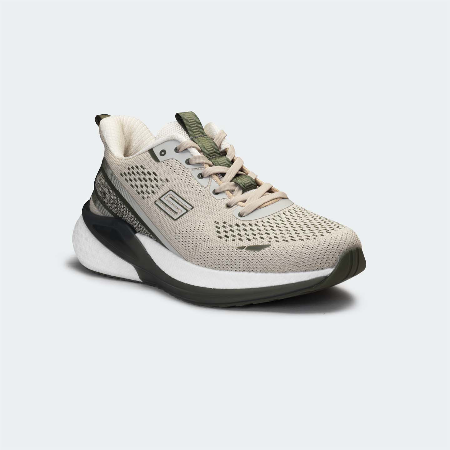 VELOCITY 753 -Beige/Olive Sport Shoes for Men -Caliber Shoes Nepal