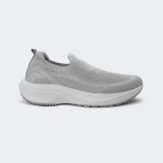 SWIFTKNIT 763 -Light Grey Slip-On Shoes For Men -Caliber Shoes Nepal