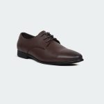 GRANDEUR B 704 C -Coffee Lace Up Formal Shoes For Men -Caliber Shoes Nepal