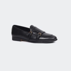 ANGELO B714C -Black Penny Loafers For Men -Caliber Shoes Nepal
