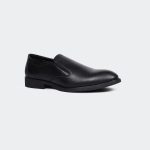 LOGAN Y538G -Black Penny Formal Shoes For Men -Caliber Shoes Nepal