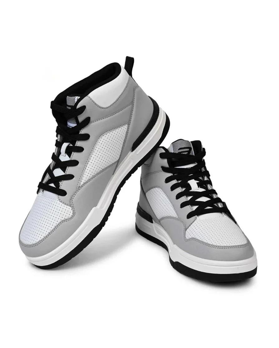 Bond Street Men's Gray & Black Casual Sneakers GS172