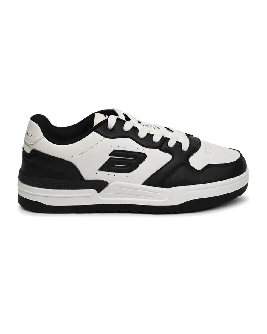 Bond Street Men's White & Black Casual Sneakers GS171