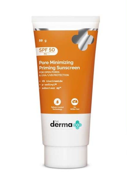 The Derma Co. Pore Minimizing Priming Sunscreen SPF 50 PA+++, 50gm (8904417303131)