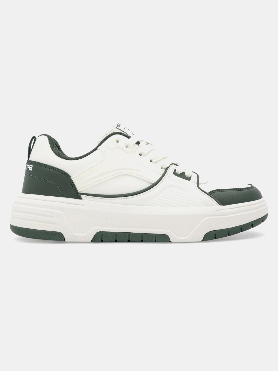 Red Tape Classic Men’s Casual Low-Top Sneakers – White & Green Lifestyle Streetwear Shoes (RSL1325)