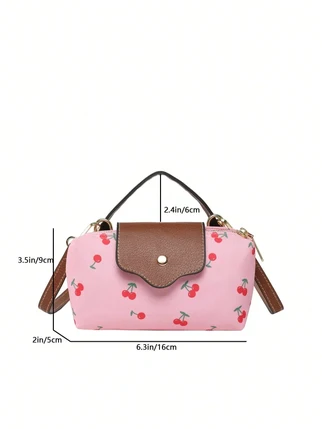 Water‑Resistant Cherry Mini Flap Bag