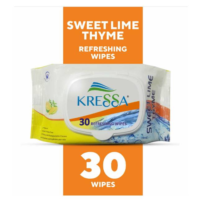 Kressa Wet Tissue Sweet Lime Thyme 30's