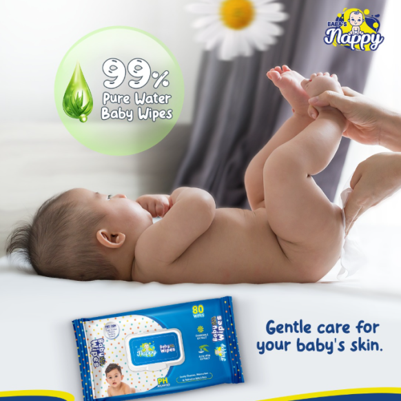 Baba's Nappy Baby Wet Wipes 80 Wipes