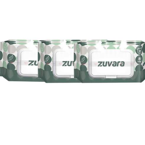 Zuvara water Wipes 80 Pulls Pack Of 3
