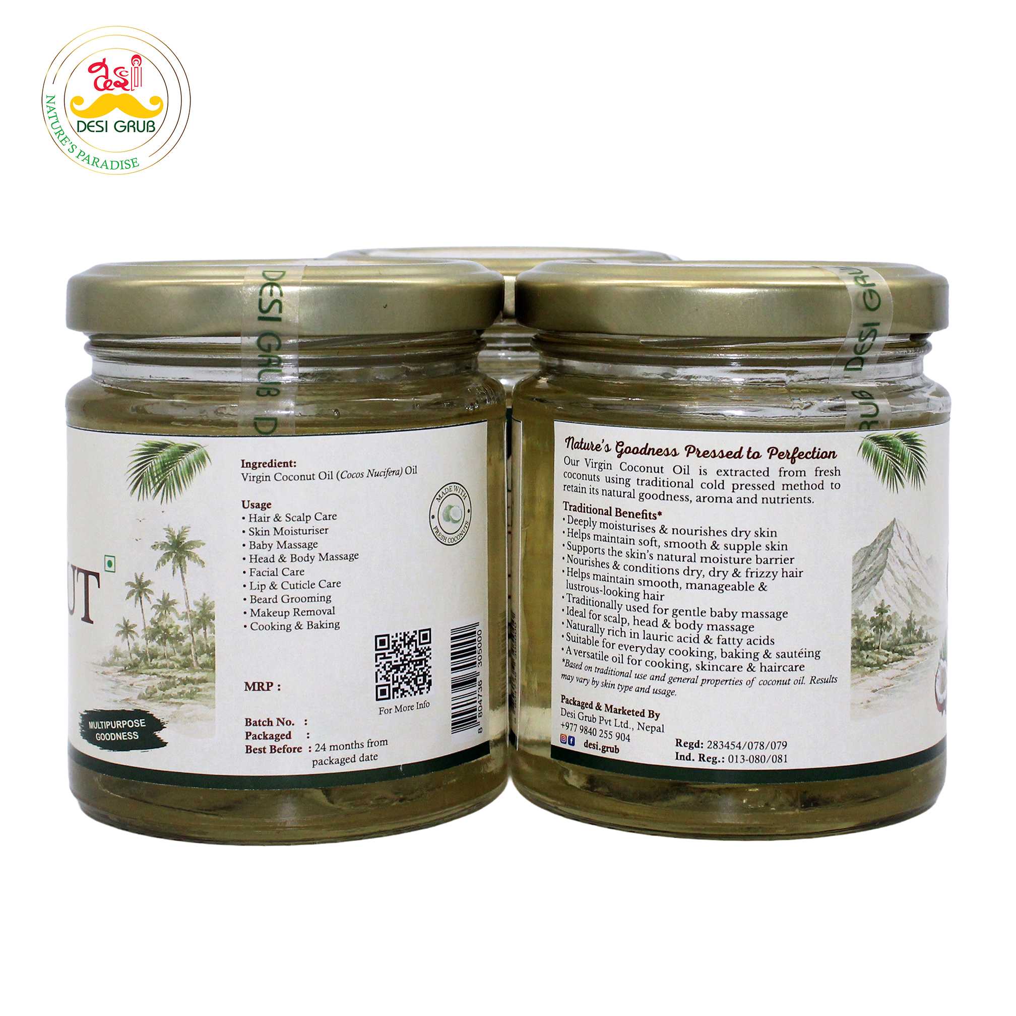 Desi Grub Virgin Coconut Oil 160Ml