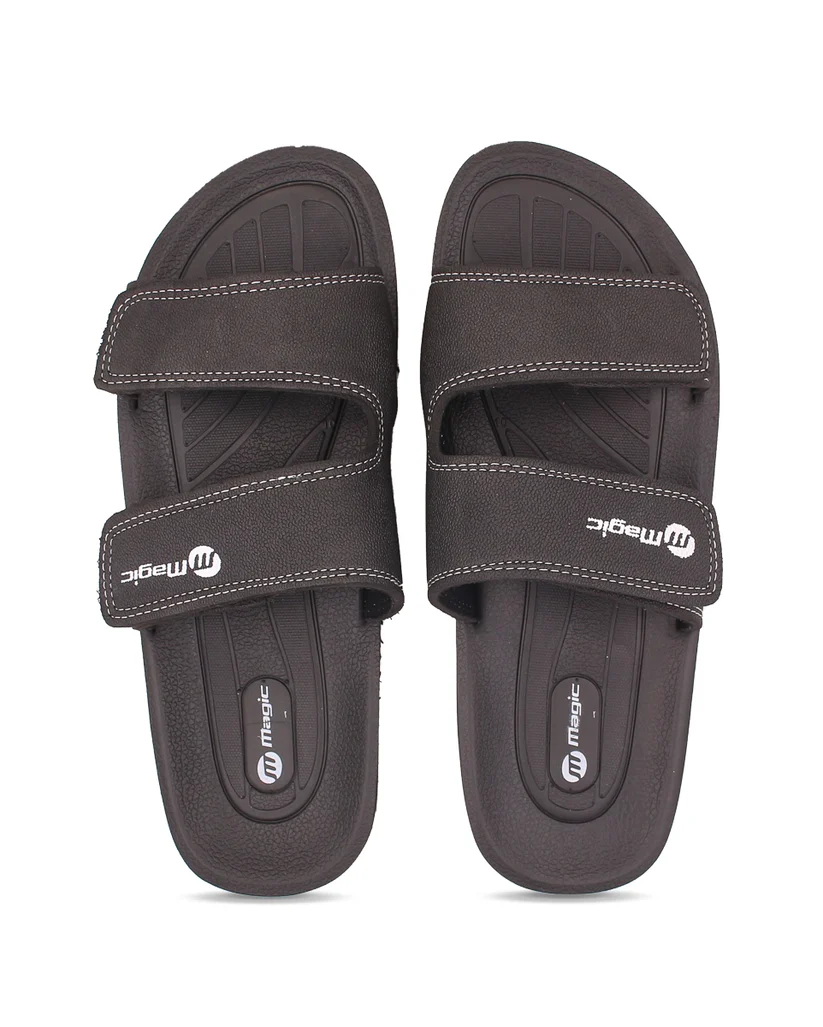 Men’s Magic+ Adjustable Slides – Dual Strap EVA Comfort Slippers