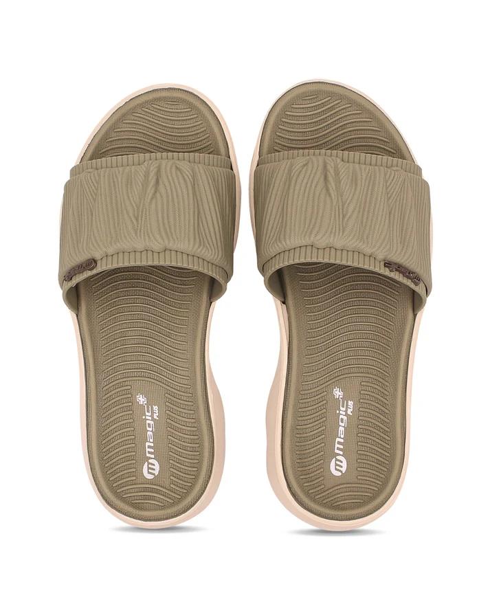 DOCTOR SOLE Magic+ Women's Cushioned Comfort Slide Sandals – Lightweight Orthopedic Slip-On Slides for Everyday Wear