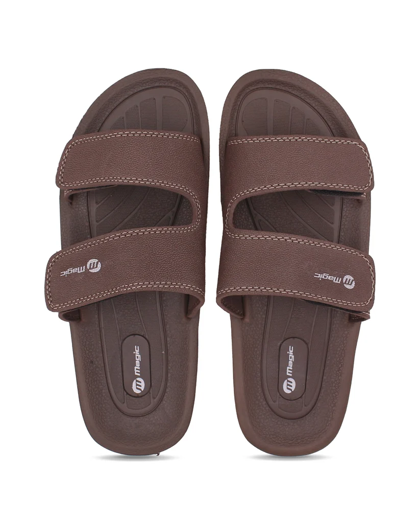 Men’s Magic+ Adjustable Slides – Dual Strap EVA Comfort Slippers