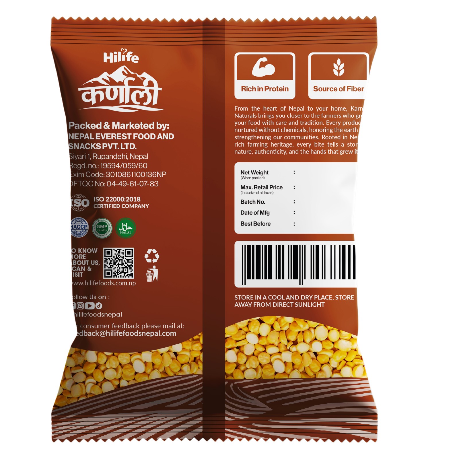 Hilife Karnali Rahar Daal 1KG (1KGX20) POUCH