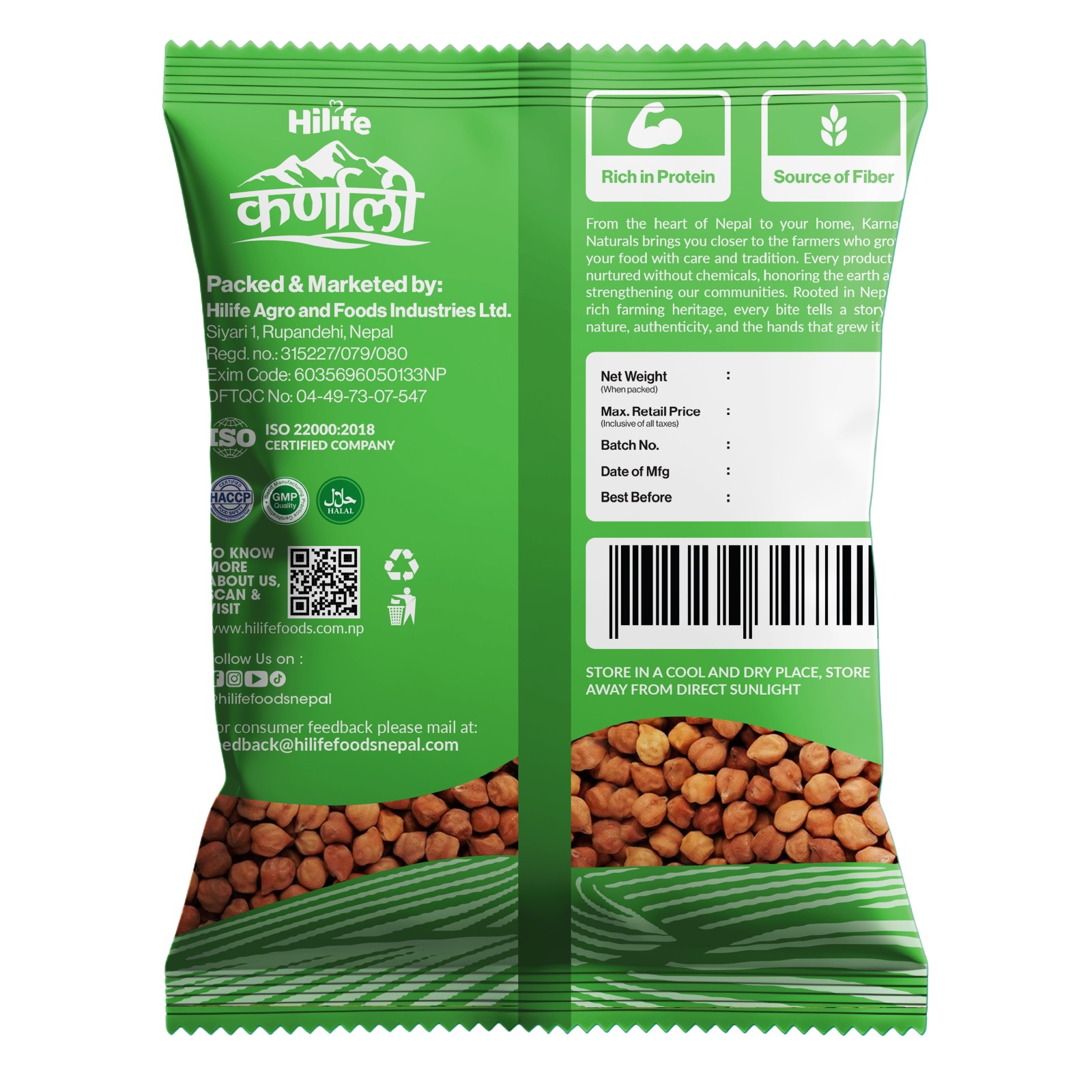 Hilife Karnali Thulo Chana 1KG (1KGX20) POUCH