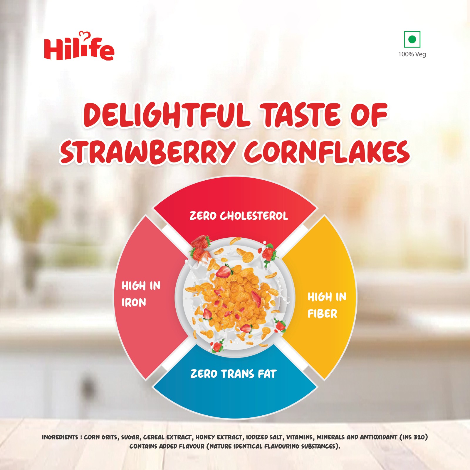 Corn Flakes strawberry Flavor | 12-in-1 Power Breakfast | Nepal’s No. 1 Corn Flakes with strawberry flavor