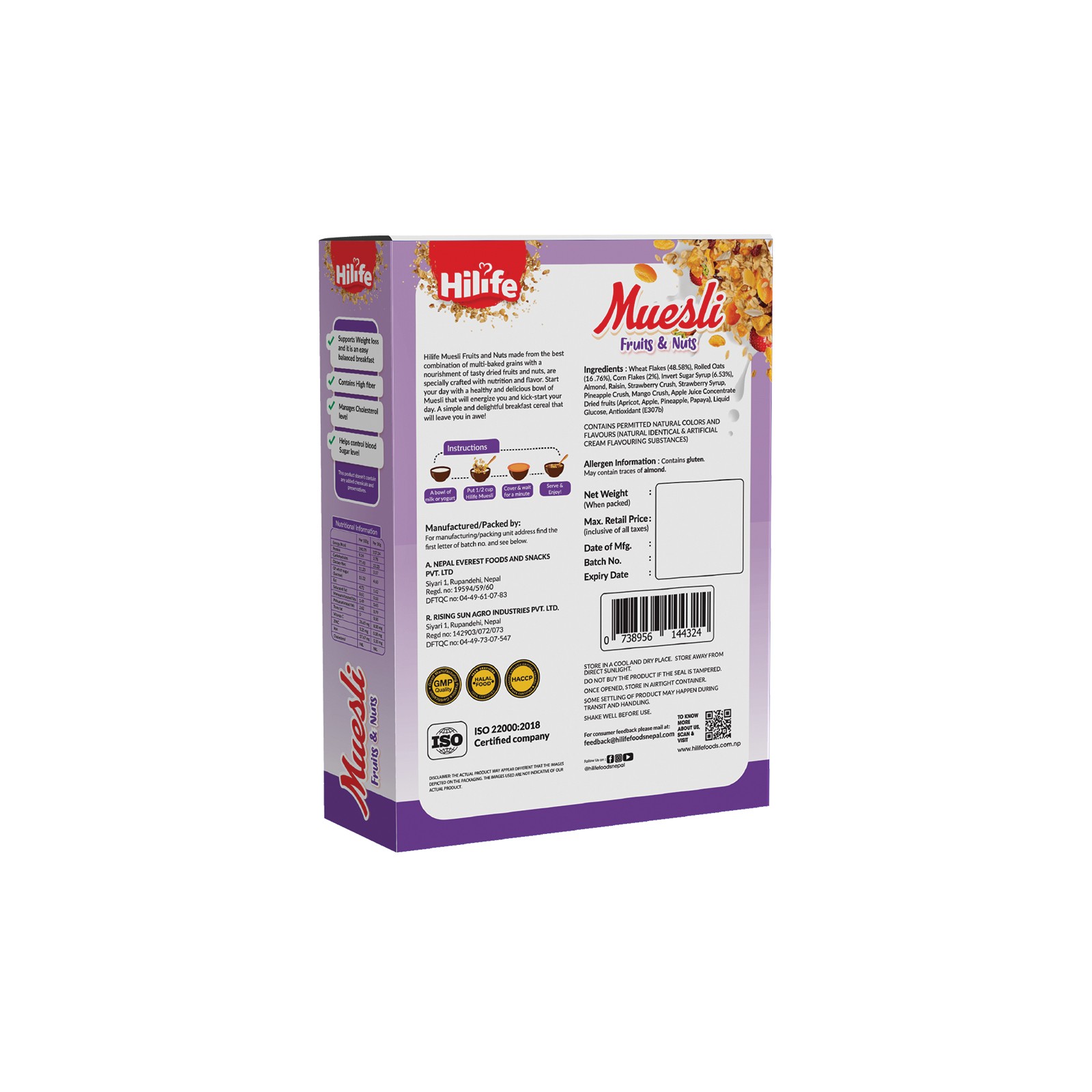 Muesli Fruits & Nuts 400g |
