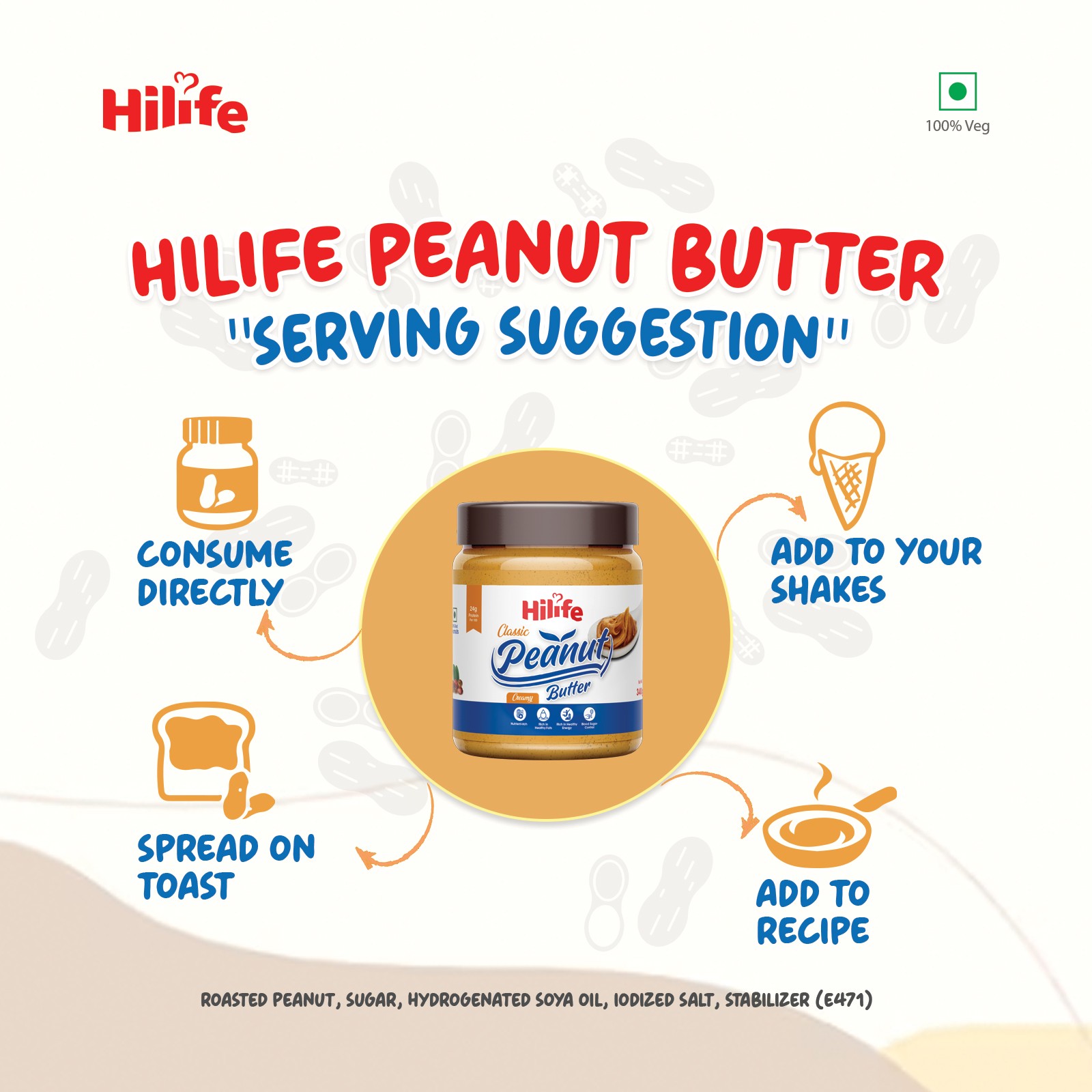 Hilife Classic Peanut butter 340gm