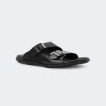 LUMEN 314SN -Black Slides For Men -Caliber Shoes Nepal