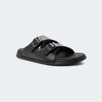 AVENUE 319SN – Black Slides For Men – Caliber Shoes Nepal