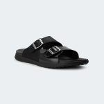 MASON 320SN – Black Slides For Men – Caliber Shoes Nepal