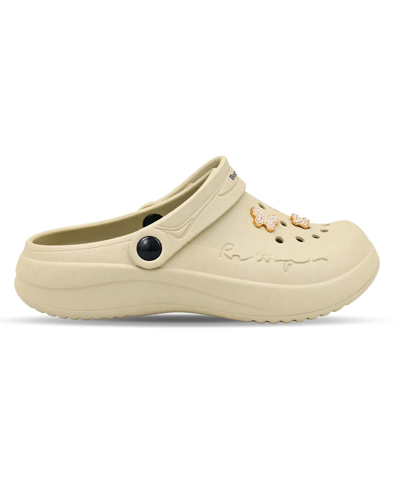 Women's Lightweight Clogs with Charms – Cushioned Slip-On Clogs with Adjustable Heel Strap for Everyday Wear
