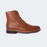 NICHOLAS A500G-Brown Lace Up Boots For Men -Caliber Shoes Nepal