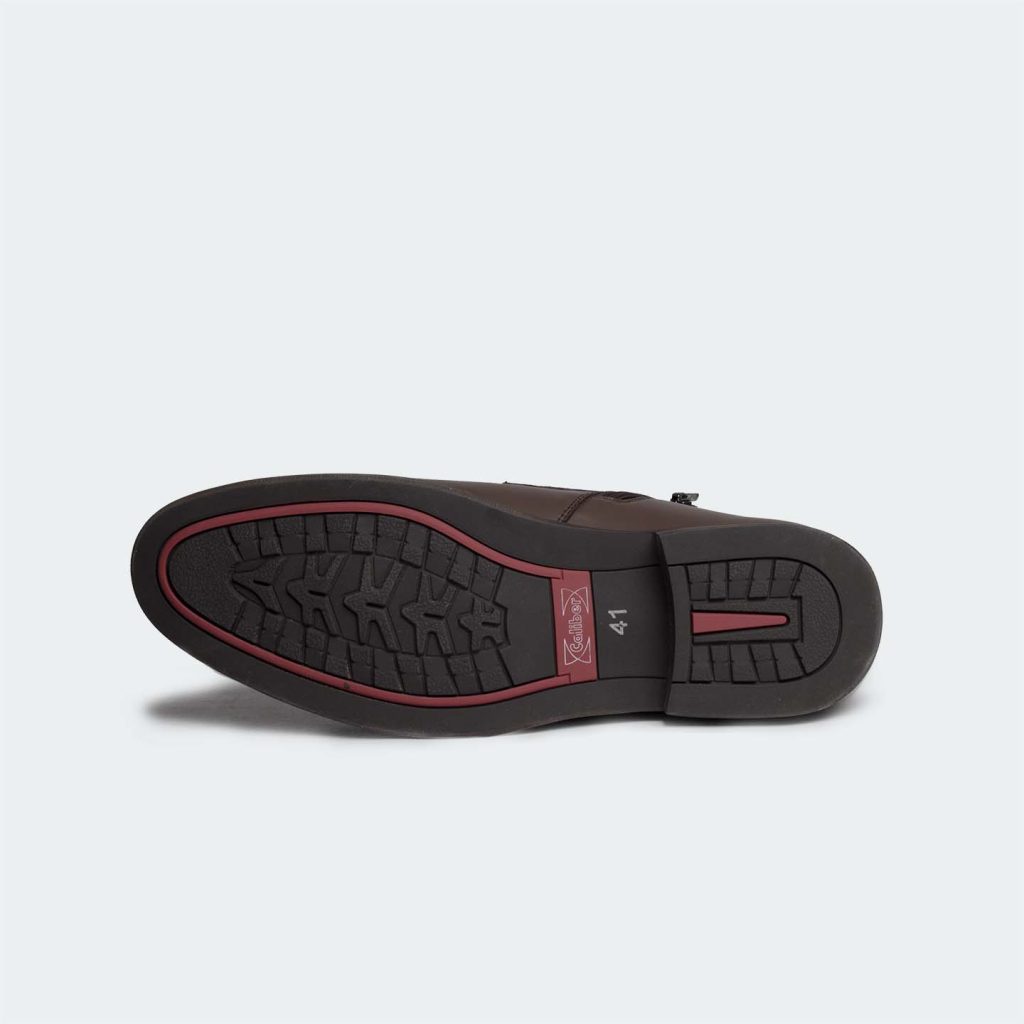 A 409 C -Coffee Side Chain With Lace Up Boots For Men -Caliber Shoes Nepal