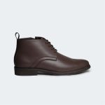 A 409 C -Coffee Side Chain With Lace Up Boots For Men -Caliber Shoes Nepal