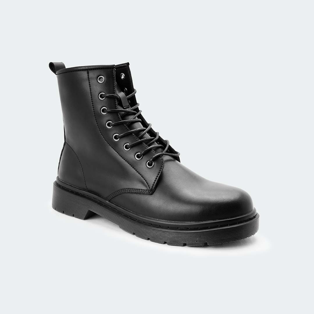 ALFRED 468 C -Black Lace Up Boots For Men -Caliber Shoes Nepal