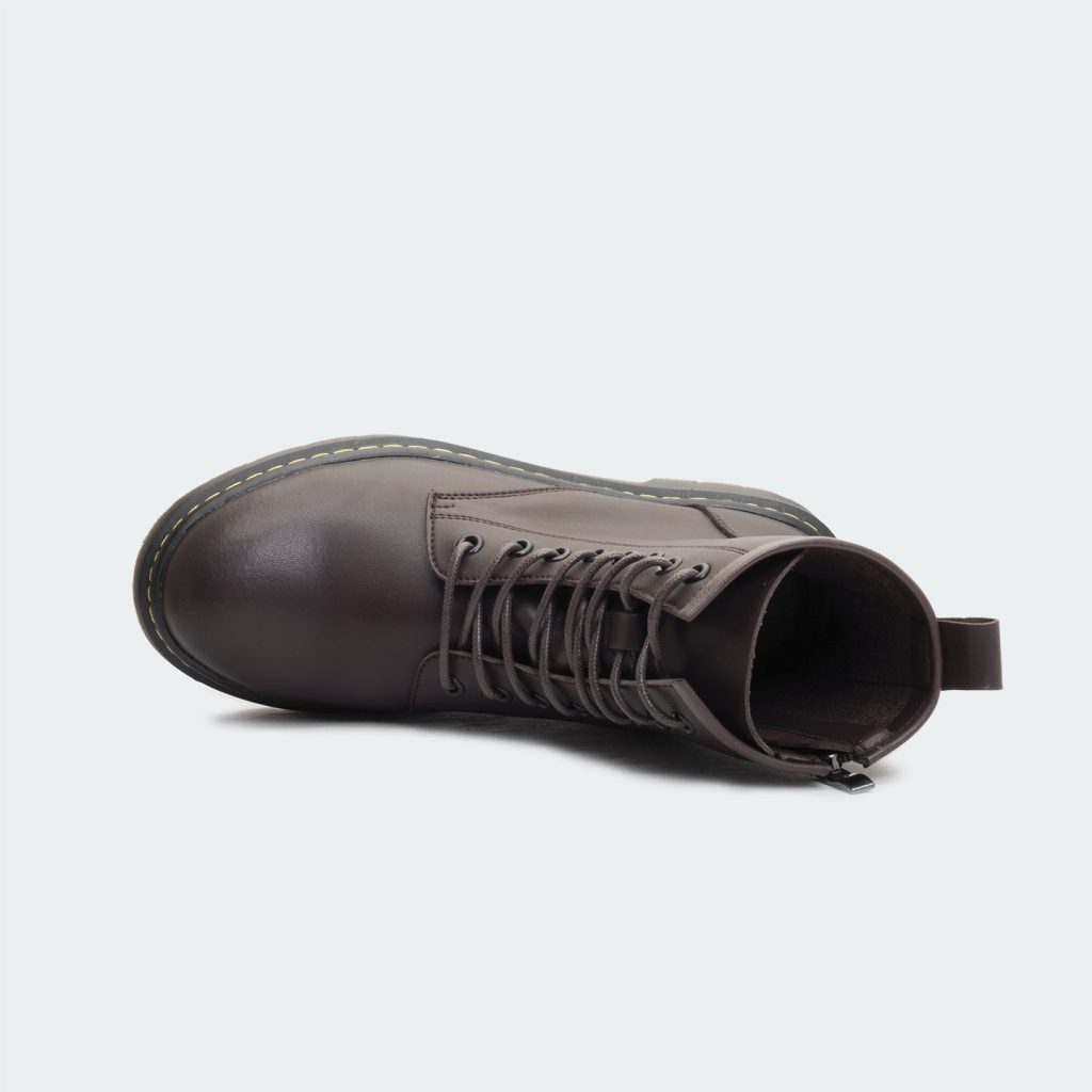 JUDETH 470C -Coffee Lace Up/Chain Boots For Women -Caliber Shoes Nepal