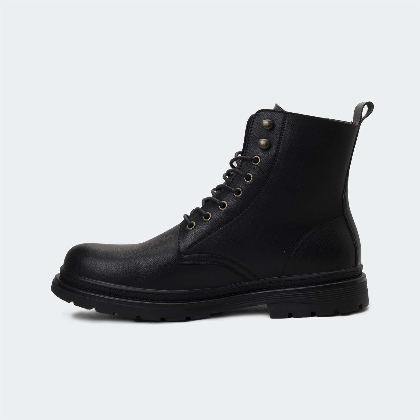 AIDEN D499G -Black Lace Up Boots For Men -Caliber Shoes Nepal