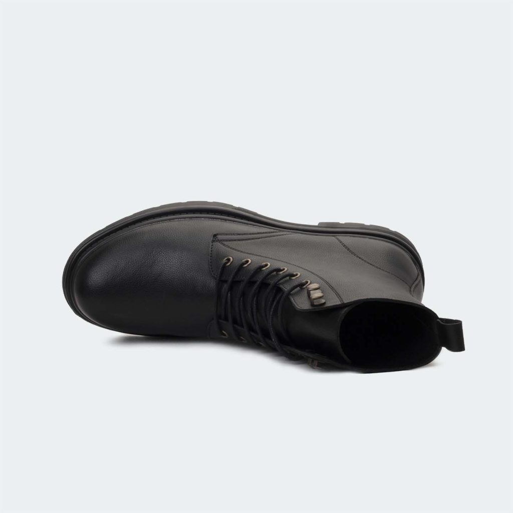 AIDEN D499G -Black Lace Up Boots For Men -Caliber Shoes Nepal