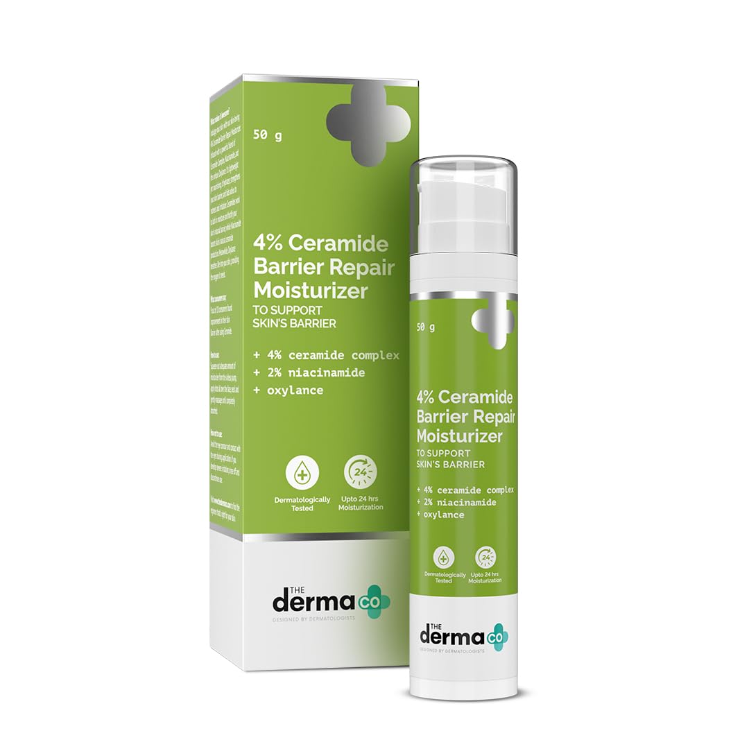 The Derma Co. 4% Ceramide Barrier Repair Moisturizer with Ceramide, Niacinamide, and Oxylance, 50gm (8904417311327)