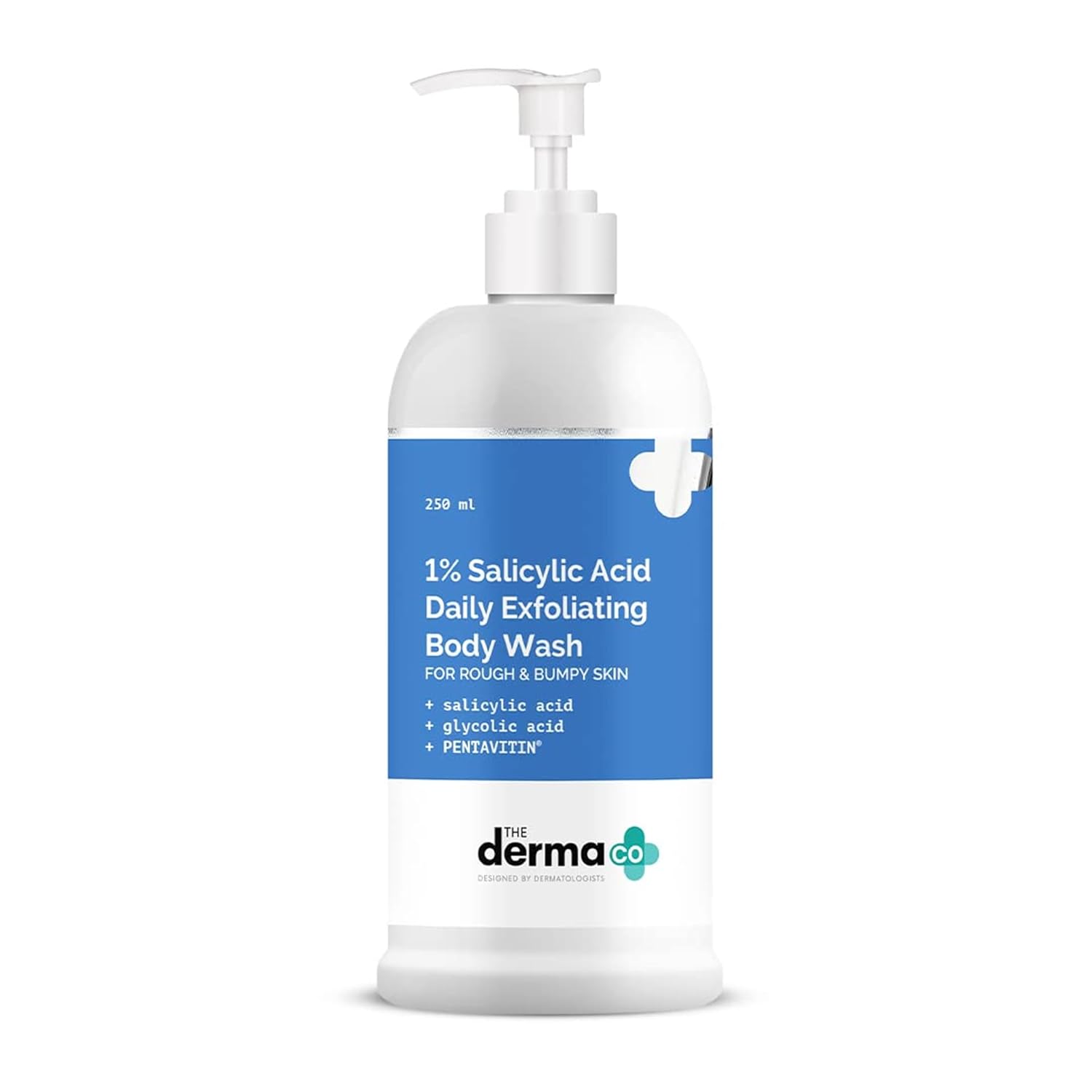 The Derma Co 1% Salicylic Acid Daily Exfoliating Body Wash with Salicylic Acid, Glycolic Acid, 250ml (8906087778608)