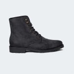HARRIS A508R-Black Lace Up Boots For Men -Caliber Shoes Nepal