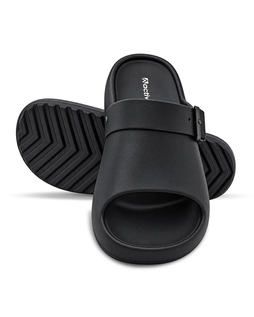 Men's Adjustable Comfort Slides with Buckle Strap for Everyday Wear