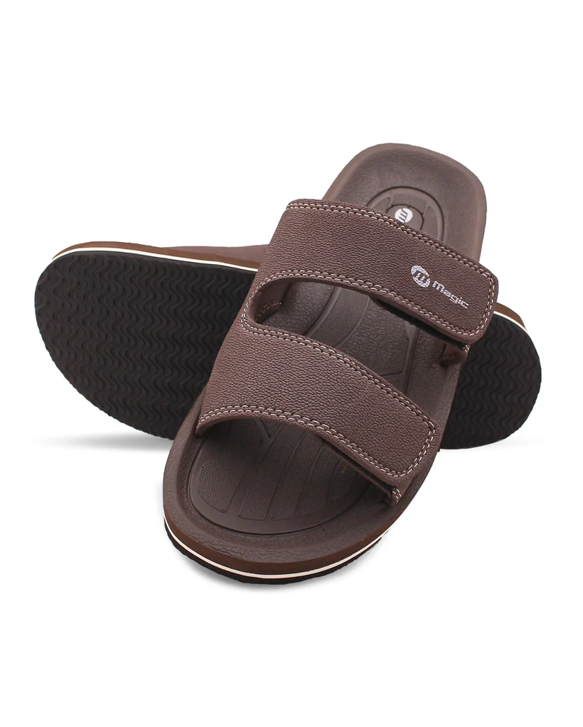 Men’s Magic+ Adjustable Slides – Dual Strap EVA Comfort Slippers