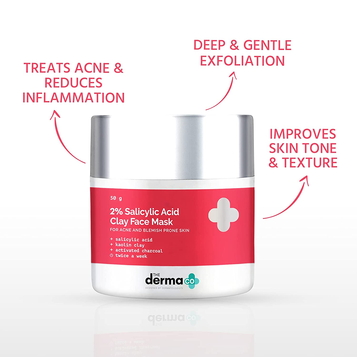 The Derma Co. 2% Salicylic Clay Face Mask, 50gm (8906087774495)