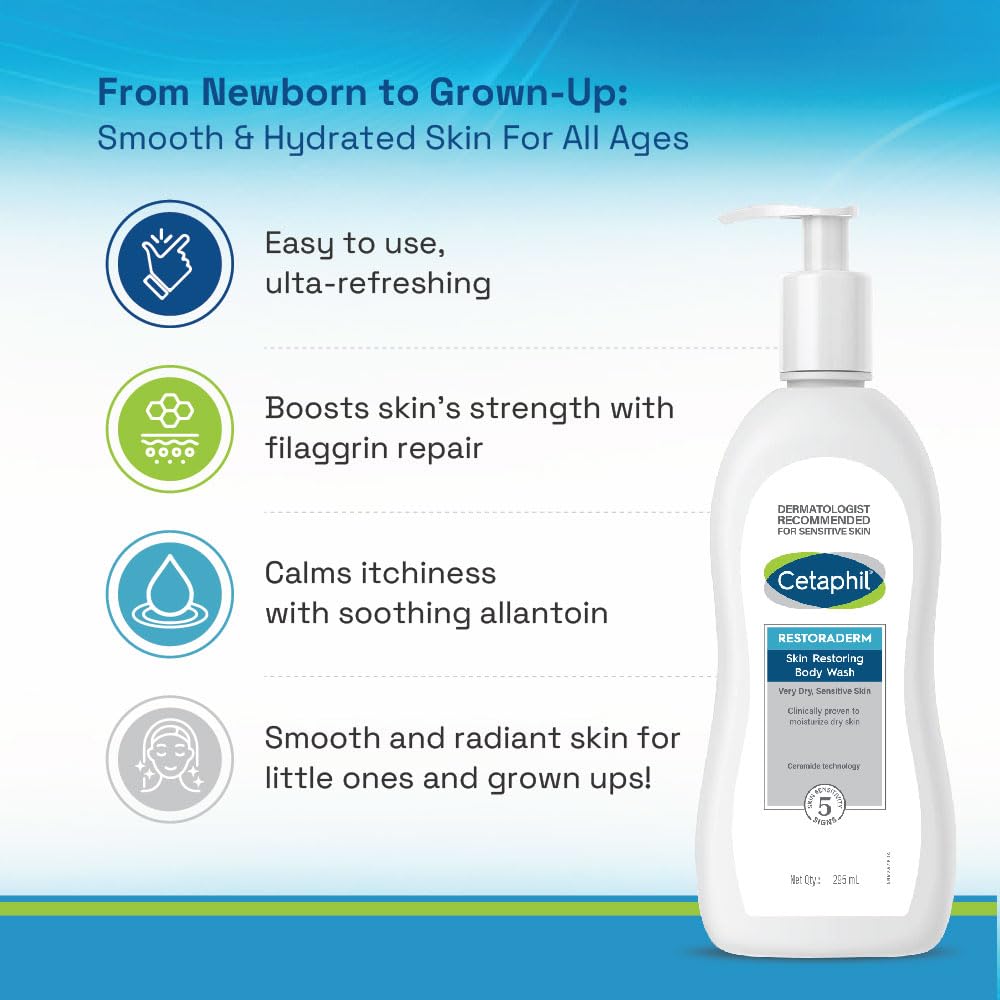 Cetaphile Restoraderm Skine Restoring  Body Wash 295ml