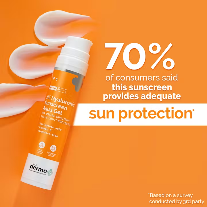 The Derma Co. 1% Hyaluronic Sunscreen Aqua Gel, 50gm (8906087775713)