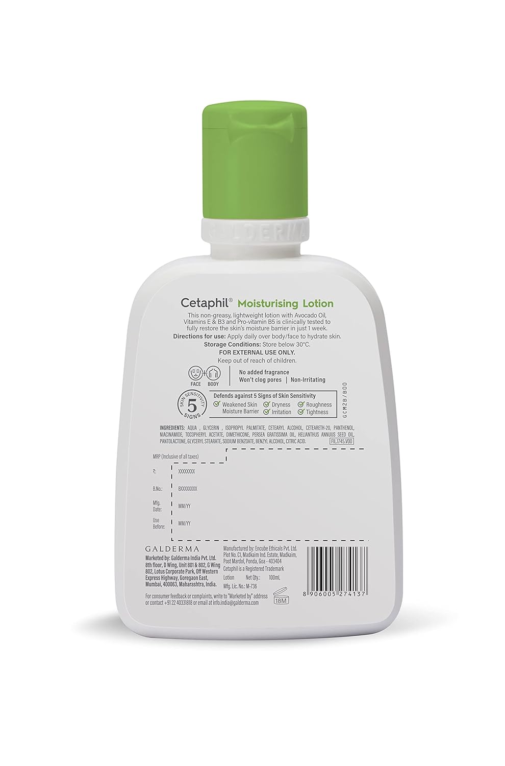 Cetaphile Moisturising Lotion,100 ml(GAL000016)