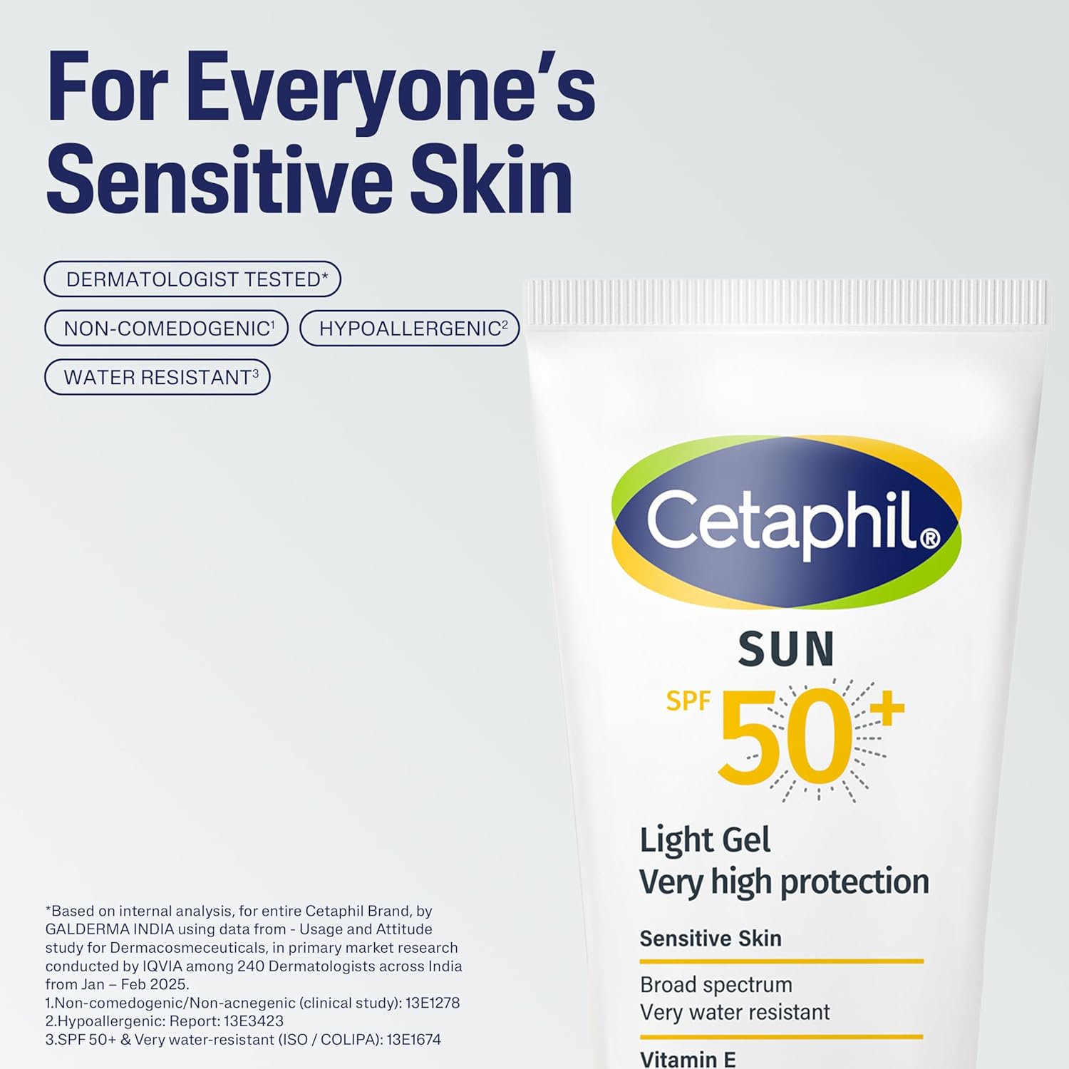 Cetaphile Sun Light High Protection Sunscreen Gel SPF 50+, 50ml