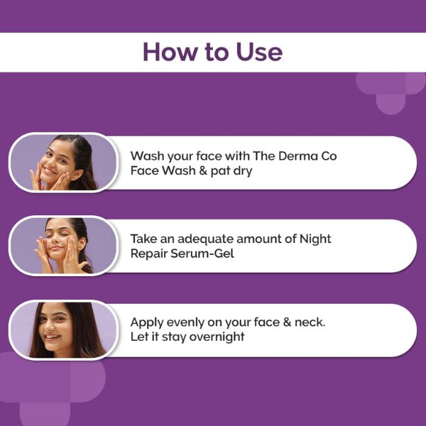 The Derma Co. 1% Kojic + Arbutin Night Repair Face Serum Gel 50gm (8904417300079)
