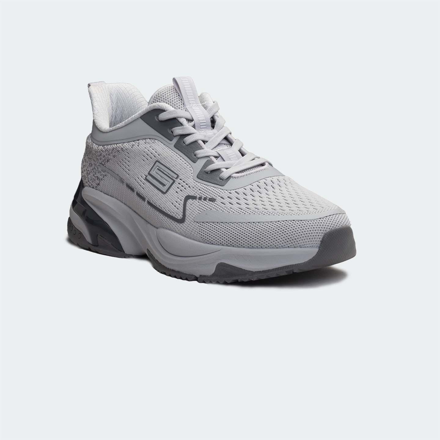 SHADOW-X 748 -Light Grey Sport Shoes for Men -Caliber Shoes Nepal
